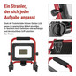 Preview: Emos LED Baustrahler Elion 30W neutralweiss 4000K IP65 Rot Schwarz Aluminium 25x28cm ZS3333