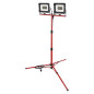 Preview: Emos LED Fluter Set mit Stativ Elion 2x 50W neutralweiss 4000K IP65 Rot Schwarz Aluminium 115x107,5cm ZS3343.2
