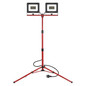 Preview: Emos LED Fluter Set mit Stativ Elion 2x 50W neutralweiss 4000K IP65 Rot Schwarz Aluminium 115x107,5cm ZS3343.2