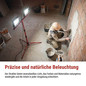 Preview: Emos LED Fluter Set mit Stativ Elion 2x 50W neutralweiss 4000K IP65 Rot Schwarz Aluminium 115x107,5cm ZS3343.2