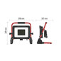Preview: Emos LED Baustrahler Elion 100W neutralweiss 4000K IP65 Rot Schwarz Aluminium 40x35cm ZS3353