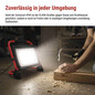 Preview: Emos LED Baustrahler Elion 100W neutralweiss 4000K IP65 Rot Schwarz Aluminium 40x35cm ZS3353