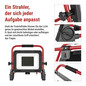 Preview: Emos LED Baustrahler Elion 100W neutralweiss 4000K IP65 Rot Schwarz Aluminium 40x35cm ZS3353