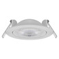 Preview: Emos LED Einbaustrahler Geri 6,5W CCT warm-/neutral-/tageslichtweiss 2700K/4000K/6500K dimmbar Weiß Aluminium Ø10,5cm ZV1160
