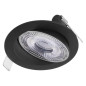 Preview: Emos LED Einbaustrahler Geri 6,5W CCT warm-/neutral-/tageslichtweiss 2700K/4000K/6500K dimmbar Schwarz Aluminium Ø10,5cm ZV1161