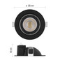 Preview: Emos LED Einbaustrahler Geri 6,5W CCT warm-/neutral-/tageslichtweiss 2700K/4000K/6500K dimmbar Schwarz Aluminium Ø10,5cm ZV1161
