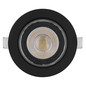 Preview: Emos LED Einbaustrahler Geri 6,5W CCT warm-/neutral-/tageslichtweiss 2700K/4000K/6500K dimmbar Schwarz Aluminium Ø10,5cm ZV1161
