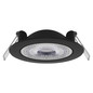 Preview: Emos LED Einbaustrahler Geri 6,5W CCT warm-/neutral-/tageslichtweiss 2700K/4000K/6500K dimmbar Schwarz Aluminium Ø10,5cm ZV1161