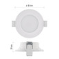 Preview: Emos LED Einbaustrahler 4,5W CCT warm-/neutralweiss 2700K/4000K IP65 Weiß Ø8,5cm ZV1163