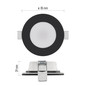 Preview: Emos LED Einbaustrahler 4,5W CCT warm-/neutralweiss 2700K/4000K IP65 Schwarz Ø8,5cm ZV1164