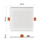 Preview: Emos LED Panel Vixxo 13,5W neutralweiss 4000K IP65 Weiß Aluminium 15,5x15,5cm ZV2142