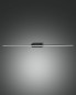 Preview: Fabas Luce LED Bad-Wand/Spiegelleuchte Nala 60x105mm 20W Warmweiß IP44 Schwarz