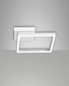 Preview: Fabas Luce LED Wandleuchte Bard 22W dimmbar Smartluce 3000K warmweiss Weiß Alu 30x30cm