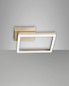 Preview: Fabas Luce LED Wandleuchte Bard 22W dimmbar Smartluce 3000K warmweiss Gold edelmatt Alu 30x30cm
