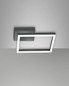 Preview: Fabas Luce LED Wandleuchte Bard 22W dimmbar Smartluce 3000K warmweiss Anthrazit Alu 30x30cm
