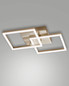 Preview: Fabas Luce LED Wandleuchte Bard 39W dimmbar Smartluce 3000K warmweiss Gold edelmatt Alu 45x45cm