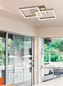 Preview: Fabas Luce LED Wandleuchte Bard 39W dimmbar Smartluce 3000K warmweiss Gold edelmatt Alu 45x45cm