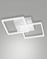 Preview: Fabas Luce LED Wand- und Deckenleuchte Bard 39W dimmbar Smartluce 4000K neutralweiss Weiß Alu 45x45cm