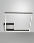 Preview: Fabas Luce LED Deckenleuchte Bard 39W dimmbar Smartluce 3000K warmweiss Schwarz Metall 45x45cm