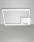 Preview: Fabas Luce LED Deckenleuchte Bard 39W dimmbar Smartluce 3000K warmweiss Weiß Alu 45x45cm