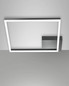 Preview: Fabas Luce LED Deckenleuchte Bard 39W dimmbar Smartluce 3000K warmweiss Anthrazit Alu 45x45cm