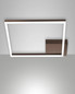 Preview: Fabas Luce LED Deckenleuchte Bard 39W dimmbar 3000K warmweiss Corten Metall 45x45cm