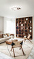Preview: Fabas Luce LED Deckenleuchte Bard 39W dimmbar 3000K warmweiss Corten Metall 45x45cm