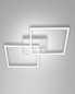 Preview: Fabas Luce LED Deckenleuchte Bard 52W dimmbar Smartluce 3000K warmweiss Weiß Alu 65x65cm