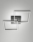 Preview: Fabas Luce LED Deckenleuchte Bard 52W dimmbar Smartluce 3000K warmweiss Anthrazit Alu 65x65cm