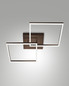 Preview: Fabas Luce LED Deckenleuchte Bard 52W dimmbar 3000K warmweiss Corten Metall 65x65cm