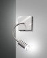 Preview: Fabas Luce LED Wandleuchte Portici 90x370mm 3W Warmweiß Chromfarben