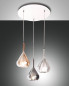 Preview: Fabas Luce Pendelleuchte Lila E27 Ø500mm Bernstein