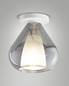 Preview: Fabas Luce Deckenleuchte Lila E27 Grau transparent Metall Glas Ø20cm