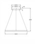 Preview: Fabas Luce LED Pendelleuchte Giotto 36W dimmbar Smartluce IP40 3000K warmweiss Schwarz Metall Ø60cm