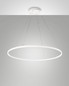 Preview: Fabas Luce LED Pendelleuchte Giotto 60W dimmbar Smartluce 4000K neutralweiss Weiß Metall Ø100cm