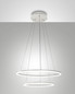 Preview: Fabas Luce LED Pendelleuchte Giotto 52W dimmbar Smartluce IP40 3000K warmweiss Weiß Metall Ø60cm
