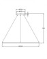 Preview: Fabas Luce LED Pendelleuchte Giotto 60W dimmbar Smartluce 3000K warmweiss Schwarz Metall Ø100cm