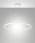 Preview: Fabas Luce LED Pendelleuchte Giotto 60W dimmbar Smartluce 3000K warmweiss Weiß Metall Ø100cm
