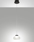 Preview: Fabas Luce LED Pendelleuchte Arabella 8W dimmbar Smartluce 3000K warmweiss Weiß Metall Glas Ø16cm