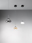 Preview: Fabas Luce LED Pendelleuchte Arabella 8W dimmbar Smartluce 3000K warmweiss Weiß Metall Glas Ø16cm