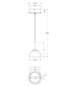 Preview: Fabas Luce LED Pendelleuchte Arabella 8W dimmbar Smartluce 3000K warmweiss Weiß Metall Glas Ø16cm