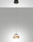 Preview: Fabas Luce LED Pendelleuchte Arabella 8W dimmbar Smartluce 3000K warmweiss Amber Metall Glas Ø16cm