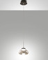 Preview: Fabas Luce LED Pendelleuchte Arabella 8W dimmbar Smartluce 3000K warmweiss Grau transparent Metall Glas Ø16cm