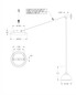 Preview: Fabas Luce LED Pendelleuchte Arabella 8W dimmbar Smartluce 3000K warmweiss Amber Metall Glas Ø20cm