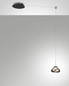 Preview: Fabas Luce LED Pendelleuchte Arabella 8W dimmbar Smartluce 3000K warmweiss Grau transparent Metall Glas Ø20cm