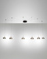 Preview: Fabas Luce LED Pendelleuchte Arabella 48W dimmbar Smartluce 3000K warmweiss Grau transparent Metall Glas