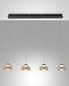 Preview: Fabas Luce LED Pendelleuchte Arabella 32W dimmbar Smartluce 3000K warmweiss Amber Metall Glas Ø14cm