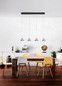 Preview: Fabas Luce LED Pendelleuchte Arabella 32W dimmbar Smartluce 3000K warmweiss Grau transparent Metall Glas Ø14cm