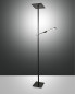 Preview: Fabas Luce LED Stehleuchte Ideal >90Ra 1880x460mm 40+8W Warmweiß Schwarz dimmbar