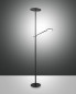 Preview: Fabas Luce LED Stehleuchte Regina >90Ra 1880x500mm 36+12W Warmweiß Schwarz dimmbar